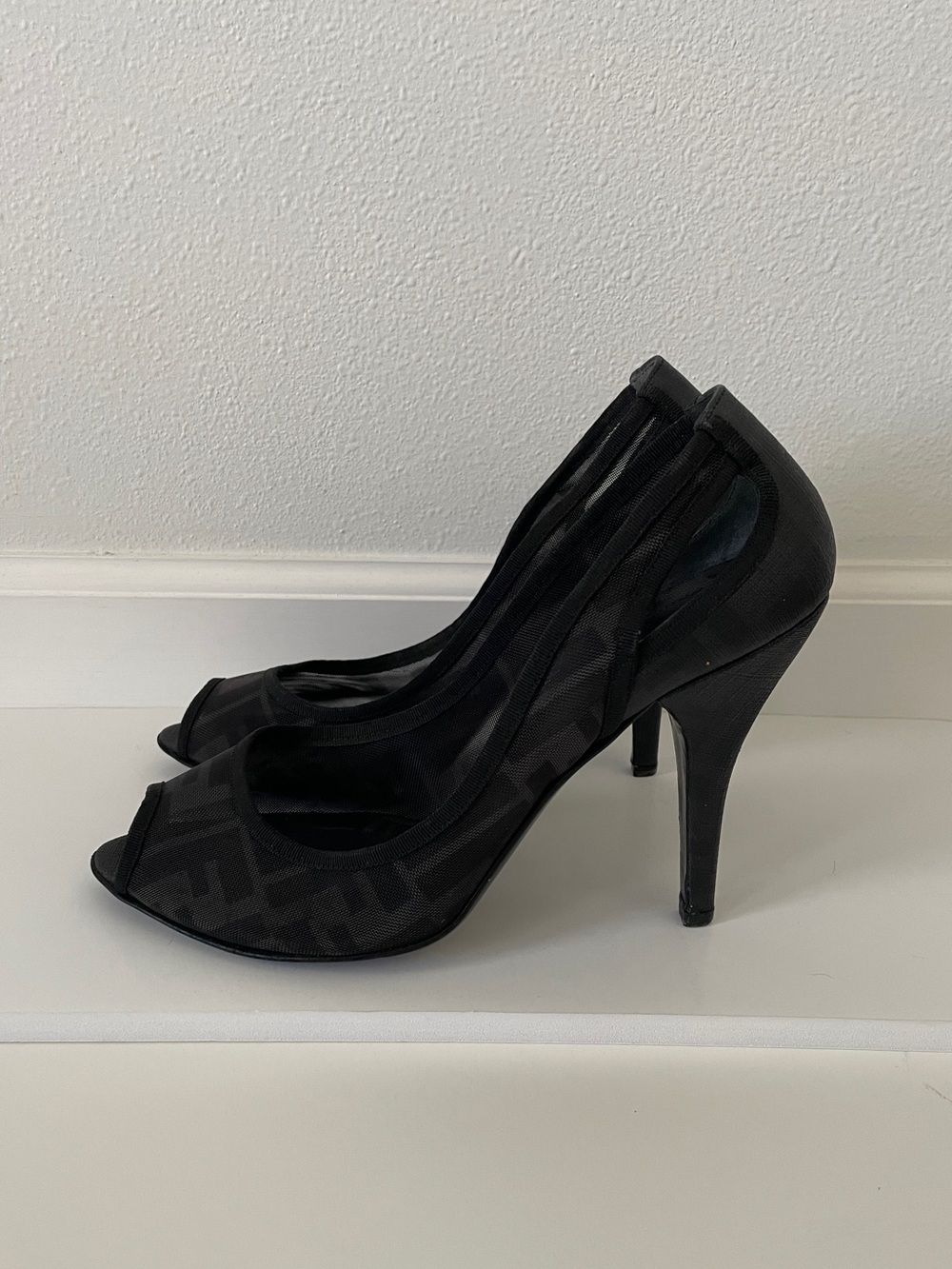 Fendi Zucca FF Mesh Heels